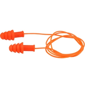 Reusable TPR Corded Ear Plugs - NRR 27 / SNR 33,  100/BX #267-HPR400C