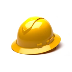 Ridgeline® Full Brim Vented hard Hat, Yellow, 1/EA, #HP54130V