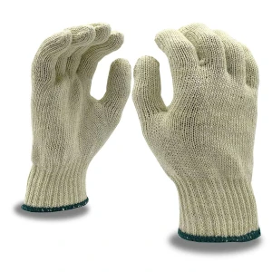 Knit  Gloves, Medium Wt., Natural, Poly/Cotton Blend, 1 DZ, #3400