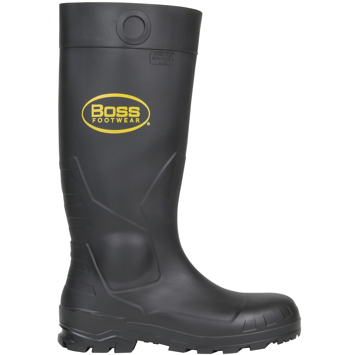 PLAIN TOE PVC WATERPROOF BOOT, PRE-FORMED INSOLE MADE IN USA, BLACK, 1 PR, #380-800 - Image 4
