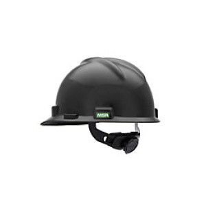MSA V-Gard Cap w/Ratchet Suspension, Black, Hard Hat Cap Style, 1EA, #492559
