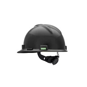 MSA V-Gard Cap w/Ratchet Suspension, Black, Hard Hat Cap Style, 1EA, #492559