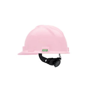 MSA V-Gard Cap w/Ratchet Suspension, Pink, Hard Hat Cap Style, 1EA, #495862