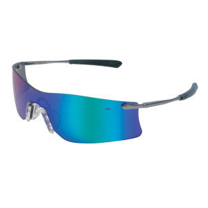 Rubicon® T4 Series Safety Glasses, Curved Frameless Lens Design, Soft TPR Nose Piece, Resilient Spring Hinge Temples for Comfortable Fit, MOQ 12 #T411G