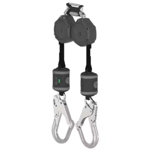 V-SHOCK PFL, 6', twin-leg, 36CS swivel snaphooks, twin link triple action carabiner (top), ANSI Z359.14, 1EA #VSOHW-012-QE-A