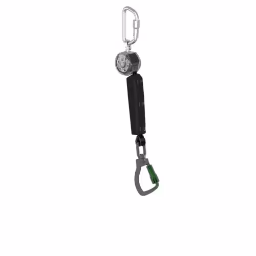 V-TEC WEB PFL, 6', single-leg, aluminum triple action carbainer, aluminum triple action carabiner, 1/EA #VTOHW-011-DC-A