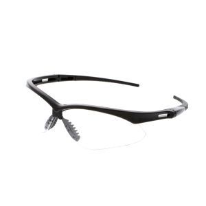 Memphis MP1 Series Safety Glasses Black Frame, Clear, MOQ 12 #MP110