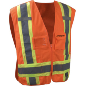 Heavy Duty 7-Pocket Tear Away Cruiser Vest X-Back, 1 EA #SV020X-2-Arrow-Logo (Logo Included)