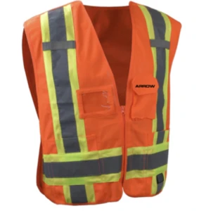 Heavy Duty 7-Pocket Tear Away Cruiser Vest X-Back, 1 EA #SV020X-2-Arrow-Logo (Logo Included)