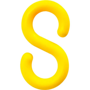 Mr. Chain® Connecting S-Hooks, 1-1/2", Yellow, 10 Pack #30302-10
