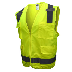Surveyor Vest, Zipper Closure, Inside & Outside, 1 EA, #SV7G
