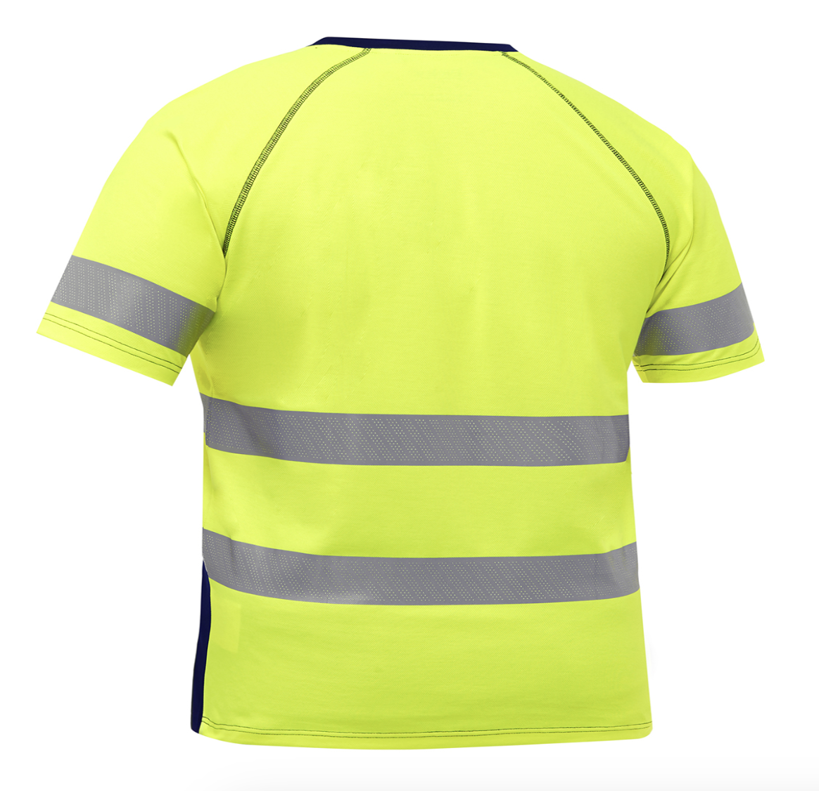 Bisley Essentials ANSI Type R Class 2 Short Sleeve T-Shirt with Navy Bottom, 1/EA #312M1118T-Logo (Logo Included) - Image 2