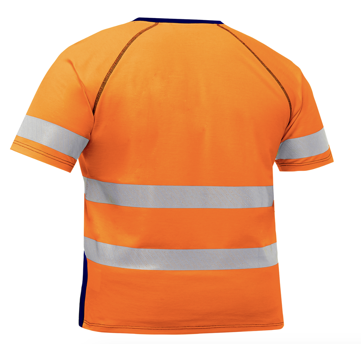 Bisley Essentials ANSI Type R Class 2 Short Sleeve T-Shirt with Navy Bottom, 1/EA #312M1118T-Logo (Logo Included) - Image 4