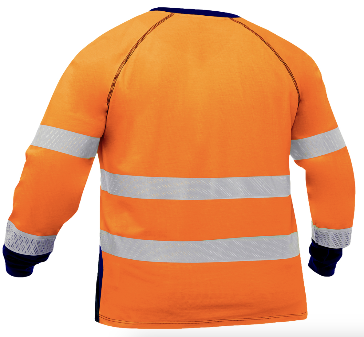 Bisley Essentials ANSI Type R Class 3 Long Sleeve Shirt with Navy Bottom, 1/EA #313M6118T-Logo (Logo Included) - Image 3