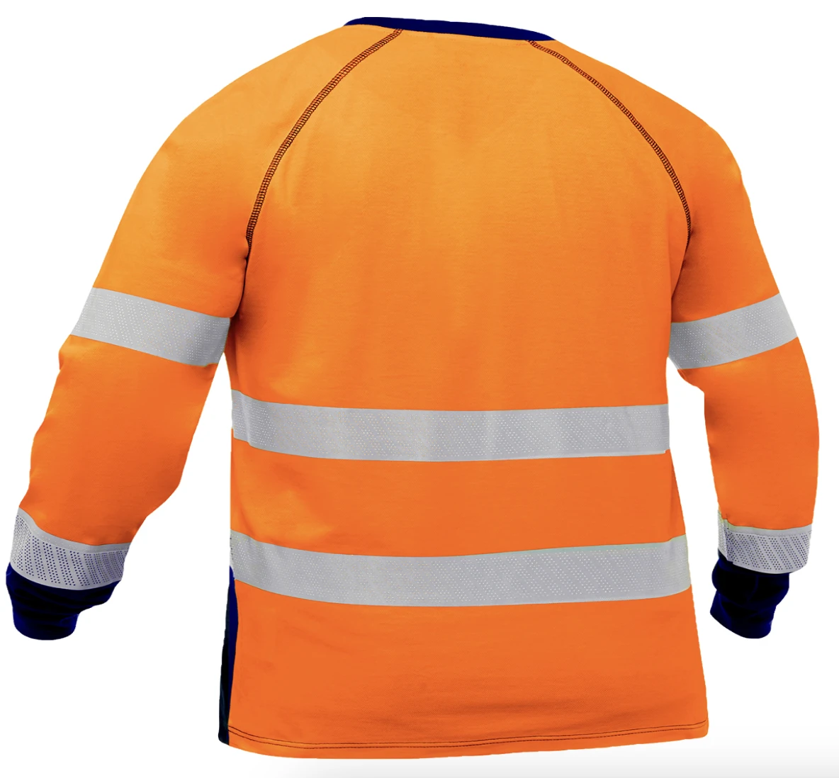Bisley Essentials ANSI Type R Class 3 Long Sleeve Shirt with Navy Bottom, 1/EA #313M6118T-Logo (Logo Included) - Image 3