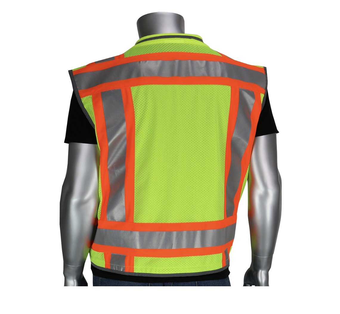 ANSI Type R Class 2 Two-Tone Fifteen Pocket Tech-Ready Ripstop Surveyors Vest with Mesh Back, 1/EA #302-0900 - Image 2