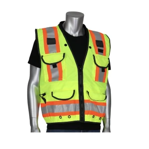 ANSI Type R Class 2 Two-Tone Fifteen Pocket Tech-Ready Ripstop Surveyors Vest with Mesh Back, 1/EA #302-0900