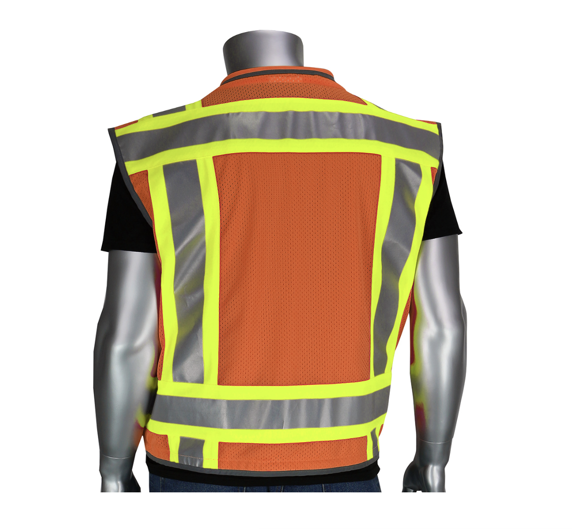 ANSI Type R Class 2 Two-Tone Fifteen Pocket Tech-Ready Ripstop Surveyors Vest with Mesh Back, 1/EA #302-0900 - Image 4
