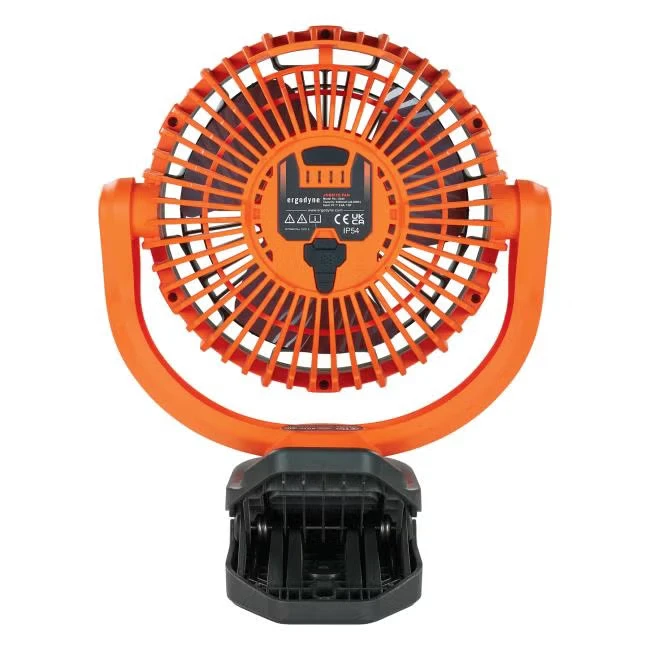 Chill-Its 6090 Rechargeable Portable Jobsite Fan, Orange, 1/EA #12800 - Image 7