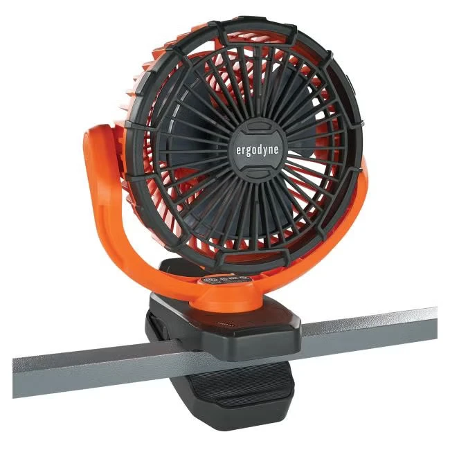 Chill-Its 6090 Rechargeable Portable Jobsite Fan, Orange, 1/EA #12800 - Image 2