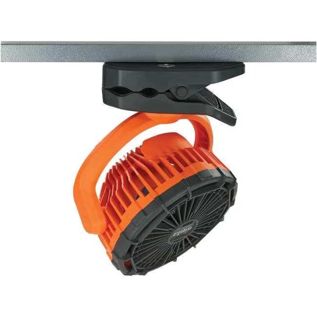 Chill-Its 6090 Rechargeable Portable Jobsite Fan, Orange, 1/EA #12800 - Image 3