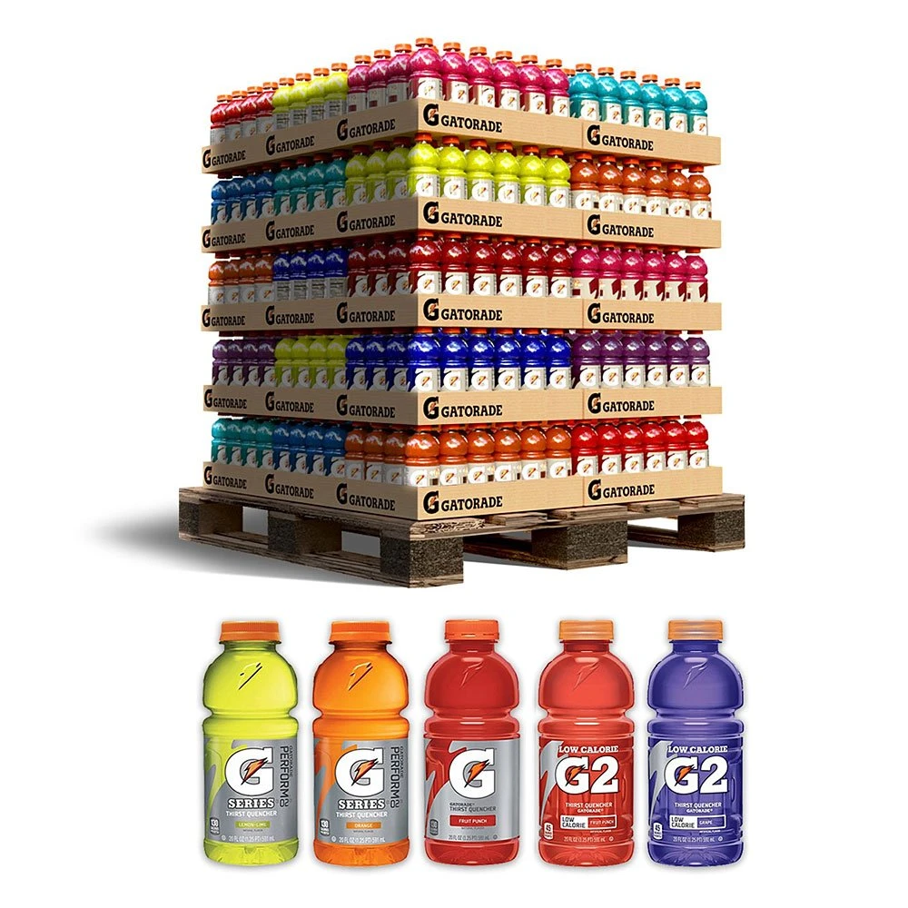 Gatorade 12 oz Ready-to-Drink Sports Drink Bottles - Mix and Match Flavors, 1/Pallet #QKR-12-VAR