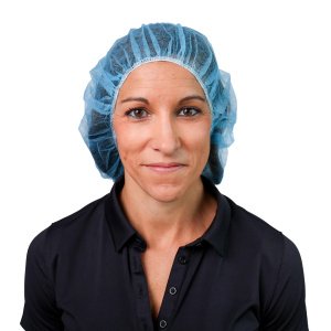 Polypropylene Bouffant, Pancake, Blue,  21", 10/100 #B11A21