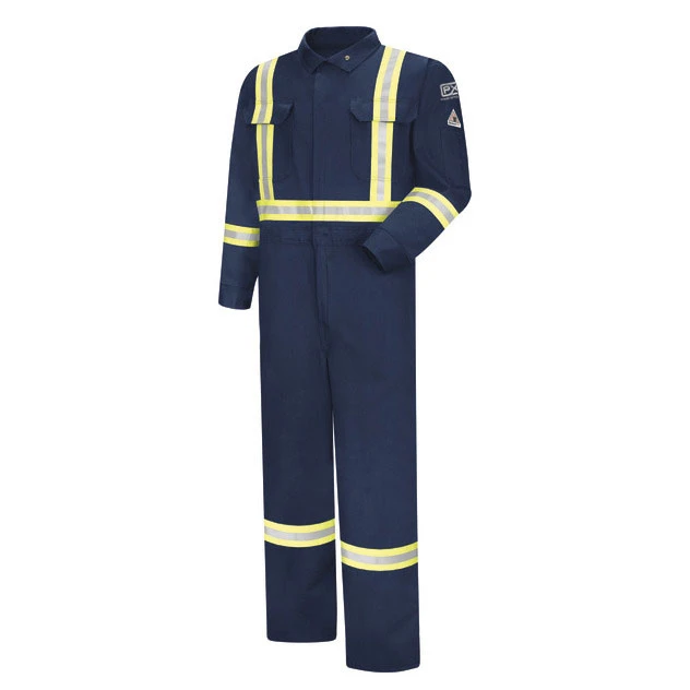 FR Men's Premium Coverall with Reflective Trim - EXCEL FR ComforTouch - Navy, 1/EA #CTBANV-RG-PXS/MMR (Logo Included) - Image 3