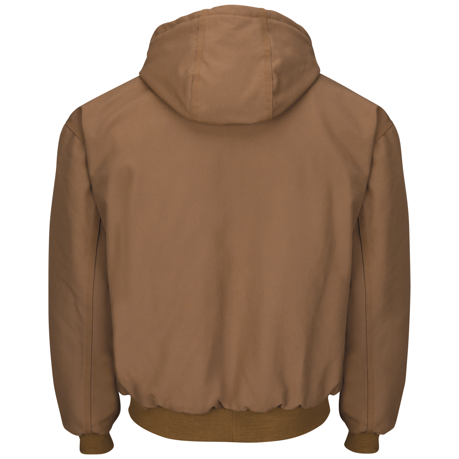 Men's Heavyweight FR Insulated Brown Duck Hooded Jacket, Brown, 1/EA #JLH6BD - Image 3