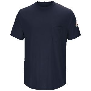 Men's Lightweight FR Short Sleeve T-Shirt, Navy, 1/EA #SMT6NV