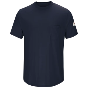 Men's Lightweight FR Short Sleeve T-Shirt, Navy, 1/EA #SMT6NV