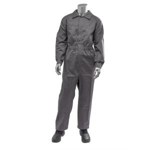 AR/FR Dual Certified Economy Coverall with Zipper Closure - 9 Cal/cm2, Gray, 1/EA  #9100-2000E-GR