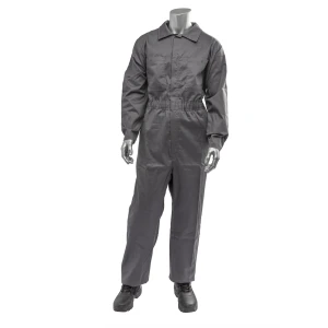 AR/FR Dual Certified Economy Coverall with Zipper Closure - 9 Cal/cm2, Gray, 1/EA #9100-2000E-GR