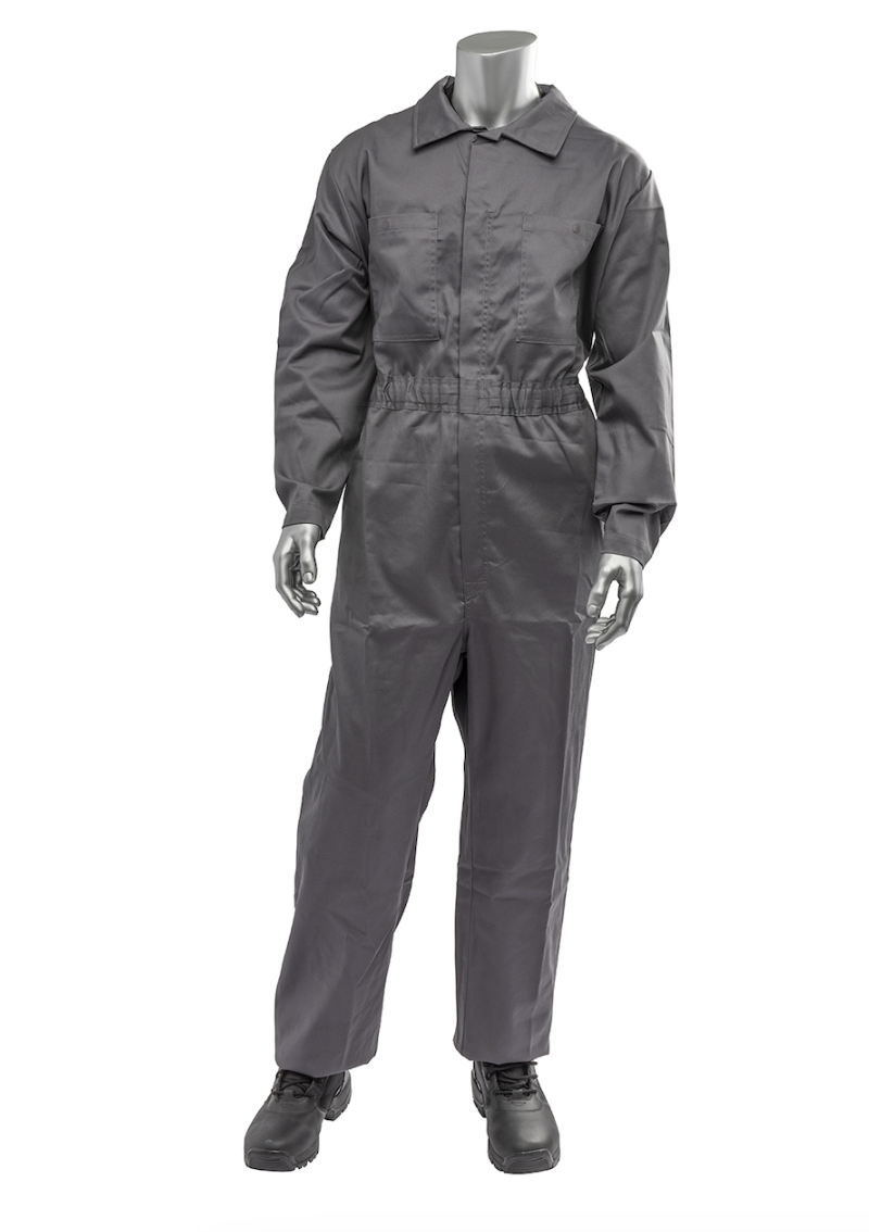 AR/FR Dual Certified Economy Coverall with Zipper Closure - 9 Cal/cm2, Gray, 1/EA #9100-2000E-GR