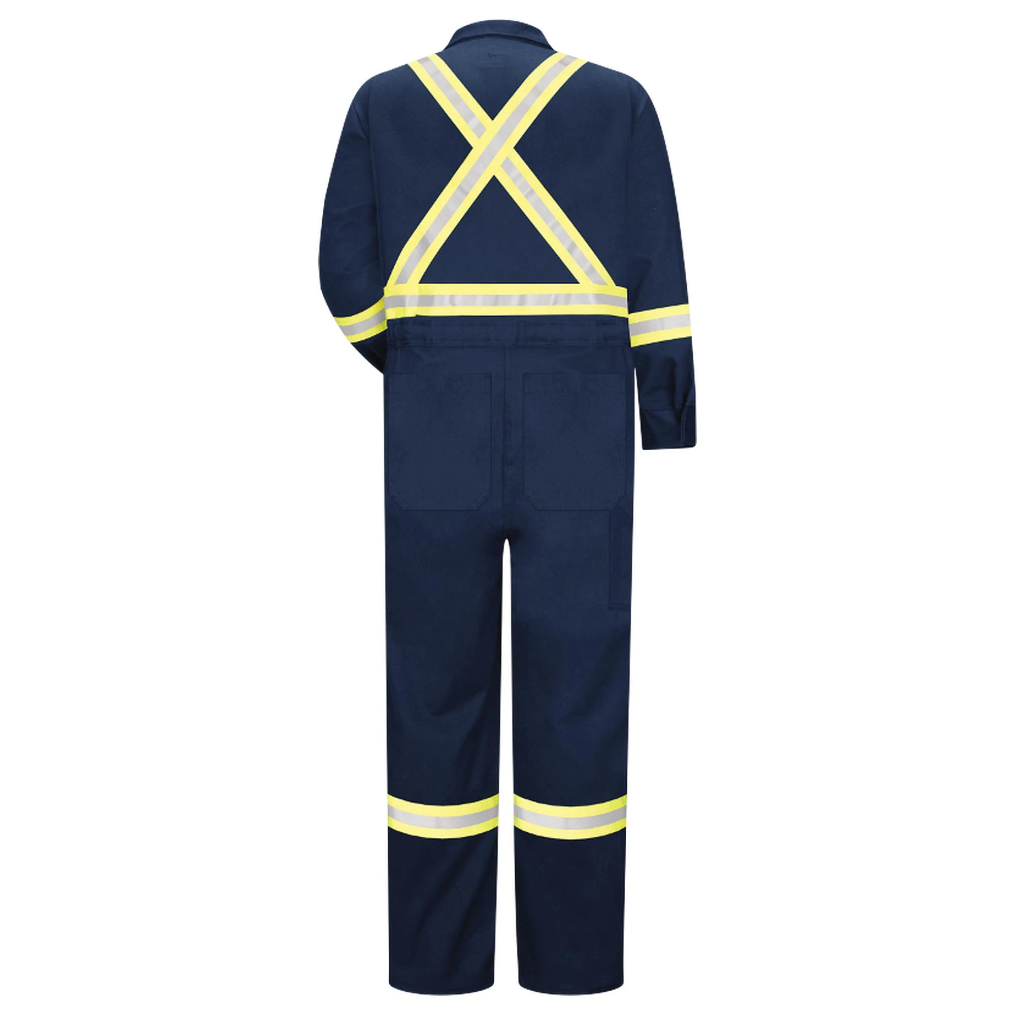 FR Men's Premium Coverall with Reflective Trim - EXCEL FR ComforTouch - Navy, 1/EA #CTBANV-RG-PXS/MMR (Logo Included) - Image 2