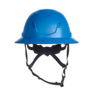 V-Gard H2® Full Brim Safety Helmet, Vented, Blue, 1/EA #10250584