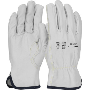Economy Top Grain Goatskin Leather Drivers Glove with HPPE Blend Lining - Keystone Thumb, 1/DZ #09-LC571