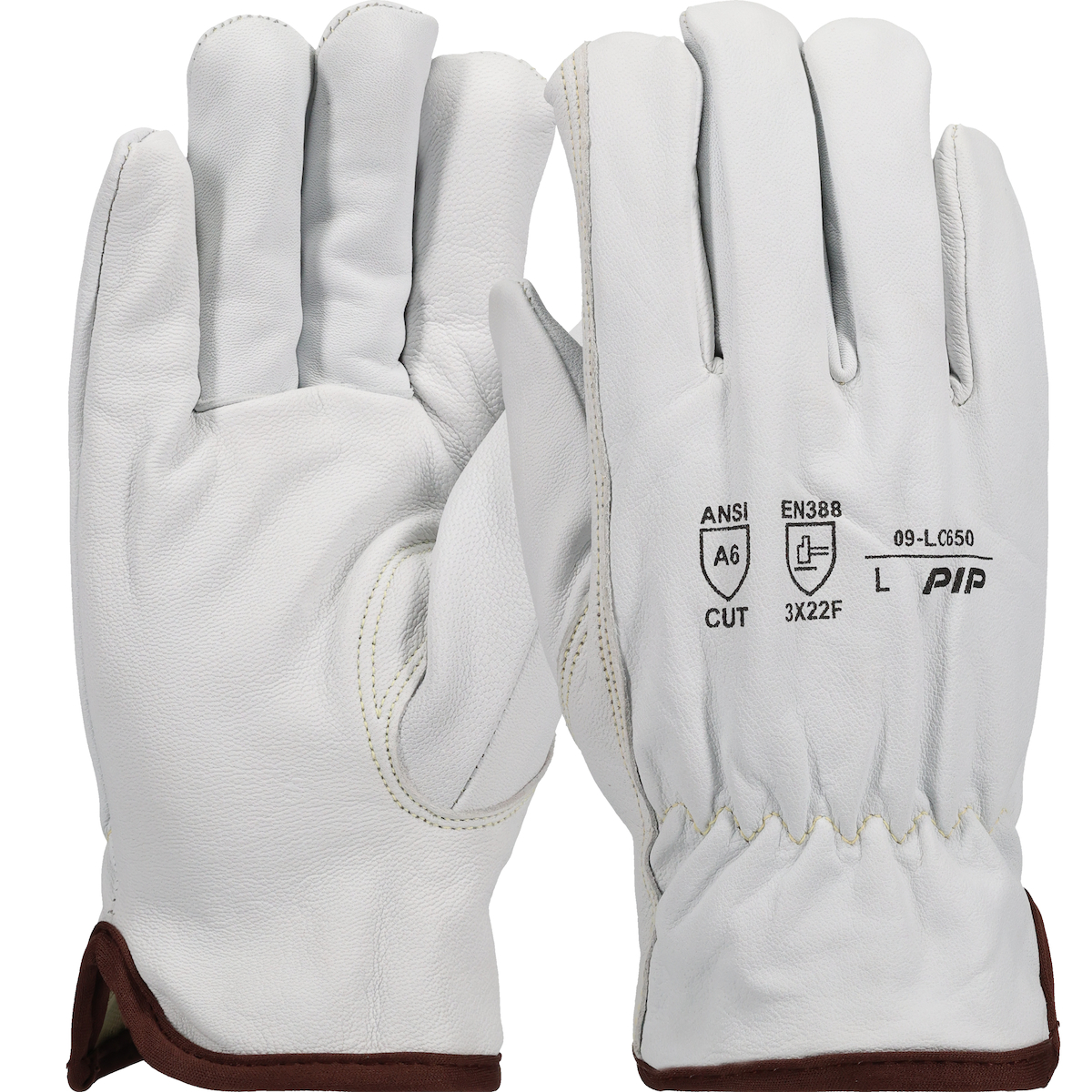 PREMIUM GOATSKIN DRIVERS W/ ARAMID BLEND A6 CUT LINER, KEYSTONE THUMB THUMB, A6, 1 DZ, #09-LC650