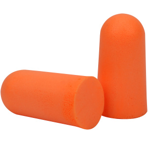 MEGA BULLET EAR PLUGS, UNCORDED, 32 DB NRR, ORANGE PU FOAM, 200/BOX, #267-HPF210