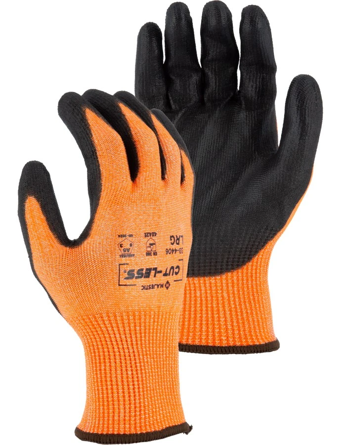 Cut-Less Korplex Glove with Polyurethane Palm, 13g, ANSI A5, 1 DZ #33-4406 (XXS-XL)
