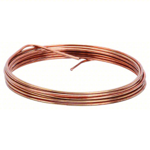 SOUTHWIRE Bare Copper Grounding Wire: 6 AWG Conductor Size, 25 ft Overall Lg, Solid, 1/EA #4WZU6