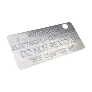 ProConnex 0 in. D Aluminum Ground Code Tag For Grounding, 2/Pack #G1754432