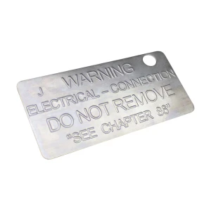 ProConnex 0 in. D Aluminum Ground Code Tag For Grounding, 2/Pack #G1754432