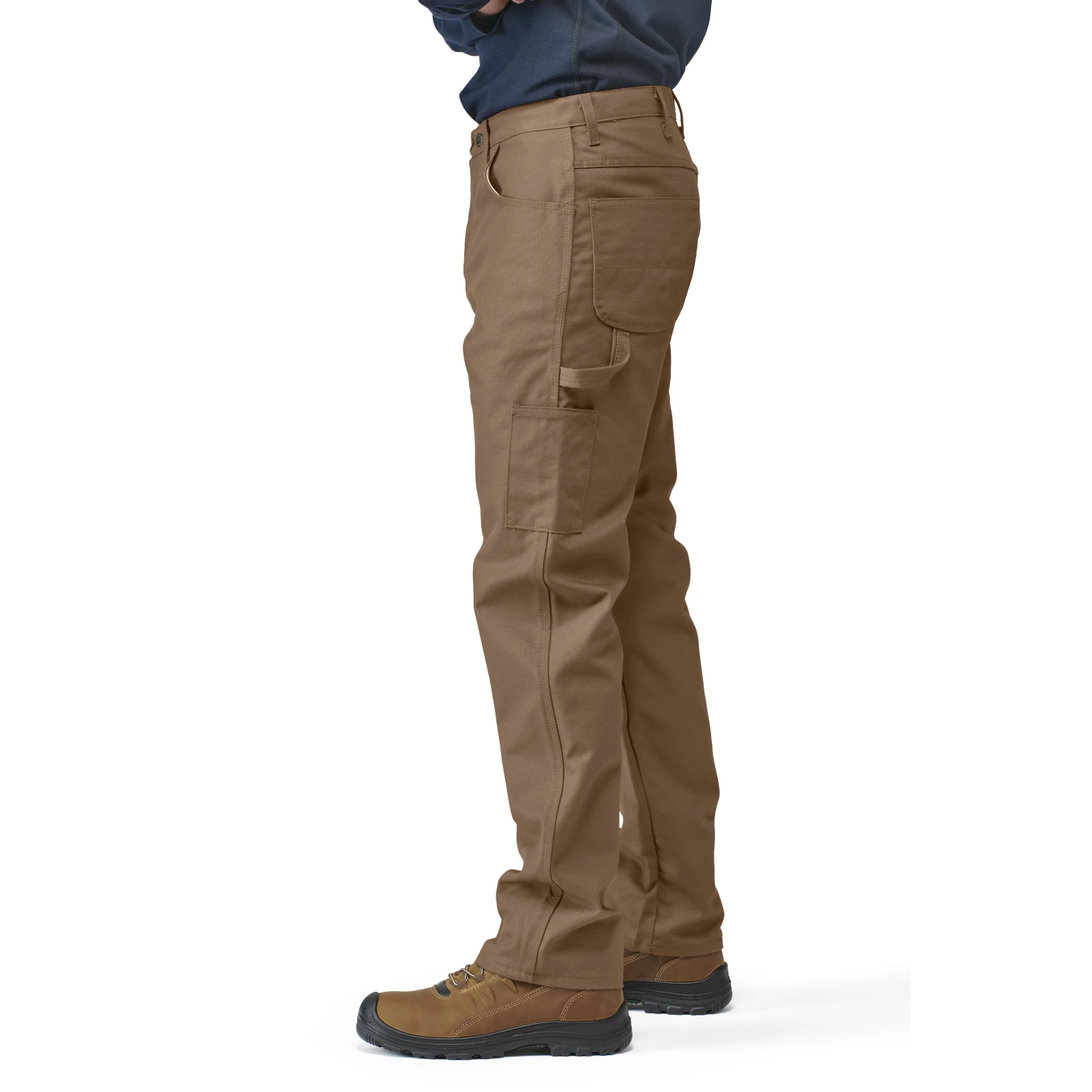 Work Pants Men's Midweight FR Dungaree, Brown Duck Color ,1 EA #PLJ8BD - Image 6