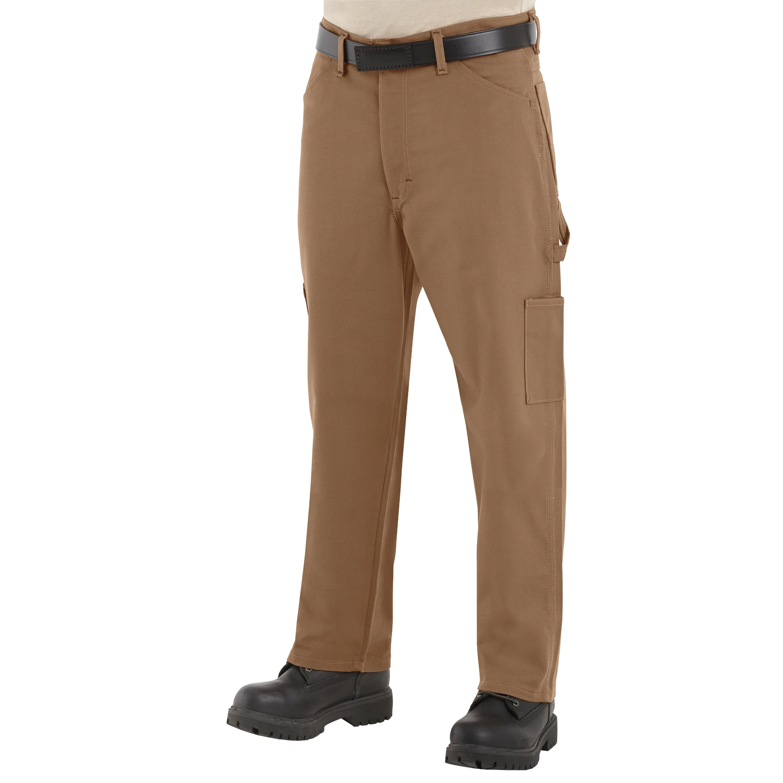 Work Pants Men's Midweight FR Dungaree, Brown Duck Color ,1 EA #PLJ8BD - Image 11