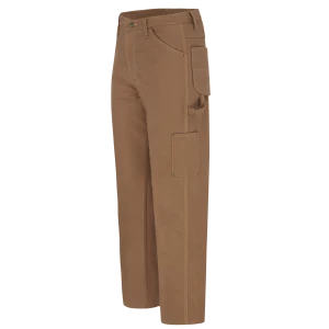 Work Pants Men's Midweight FR Dungaree, Brown Duck Color ,1 EA #PLJ8BD