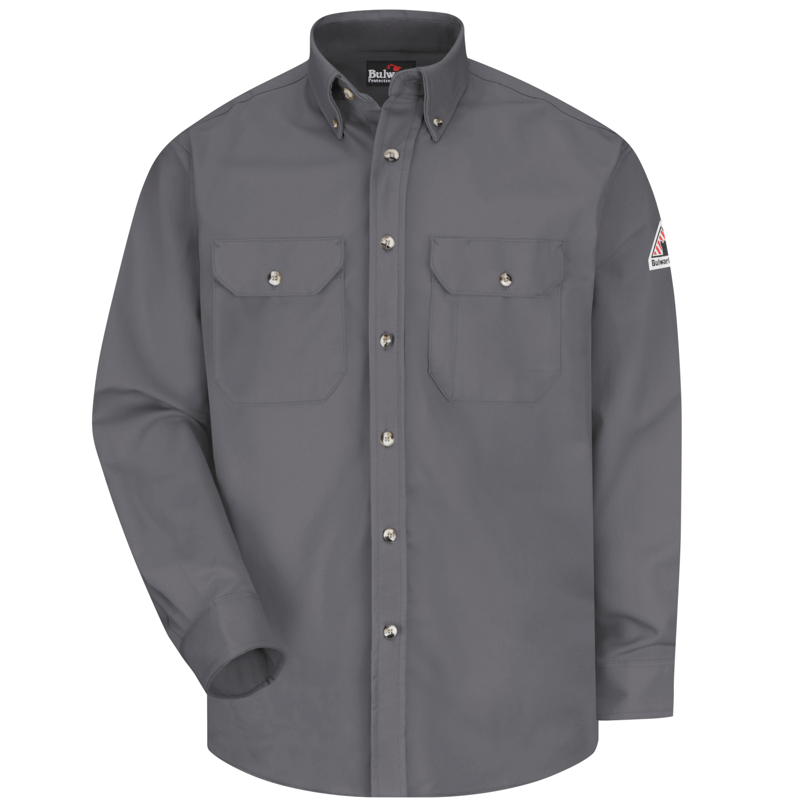 Men's Midweight FR Dress Uniform Shirt, Grey, 1 EA #SLU2GY