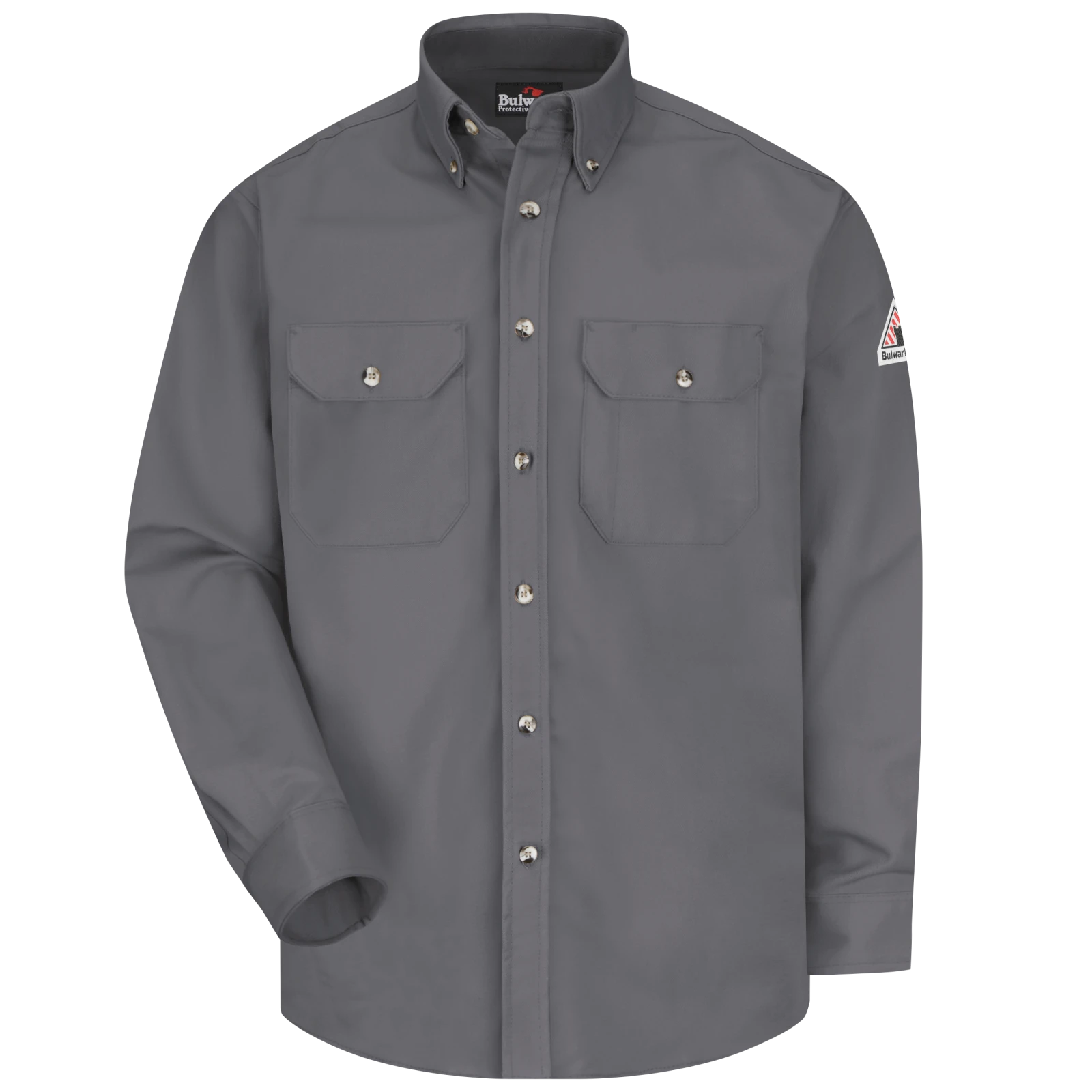 Men's Midweight FR Dress Uniform Shirt, Grey, 1 EA #SLU2GY