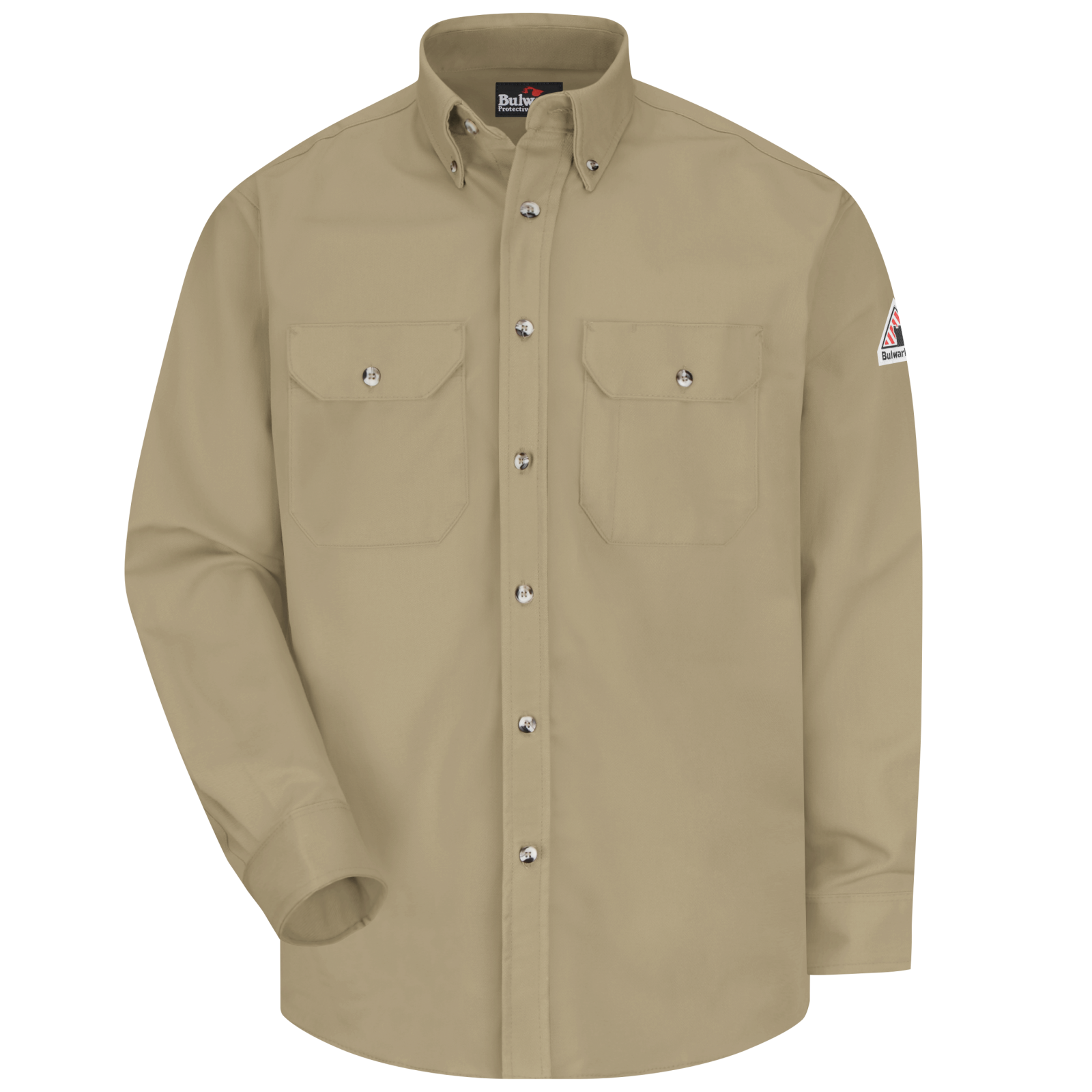 Men's Midweight FR Dress Uniform Shirt, Khaki, 1 EA, #SLU2KH