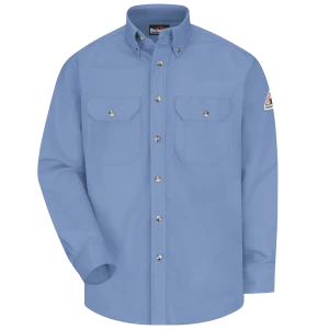 Men's Midweight FR Dress Uniform Shirt, Light Blue, 1 EA #SLU2LB